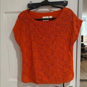 Orange Lace Women Top